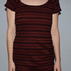 Free People boho dress with ruffle bottom- Size M